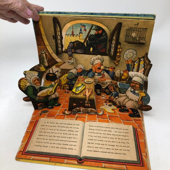 VINTAGE SLEEPING BEAUTY POP-UP BOOK Kubasta 1961 - Picture 7 of 13